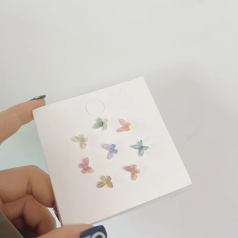 

Fashion Fairy Stereo Butterfly Earrings Set Combination Small Casual Niche Design Online Celebrity Hypoallergenic Earrings