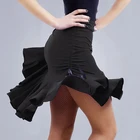 Женское платье для латиноамериканских танцев, черная юбка для бальных танцев, румбы, ча-ча, 2022