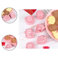 useful eye catching convenient chinese element 3d shaping press biscuit stamper cookie stamper cookie mold 6pcsset