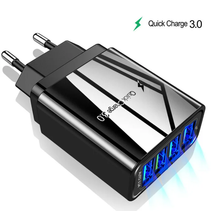 QC3.0 быстрое зарядное устройство 4 usb порта концентратор настенное зарядное устройство адаптер питания JR предложения