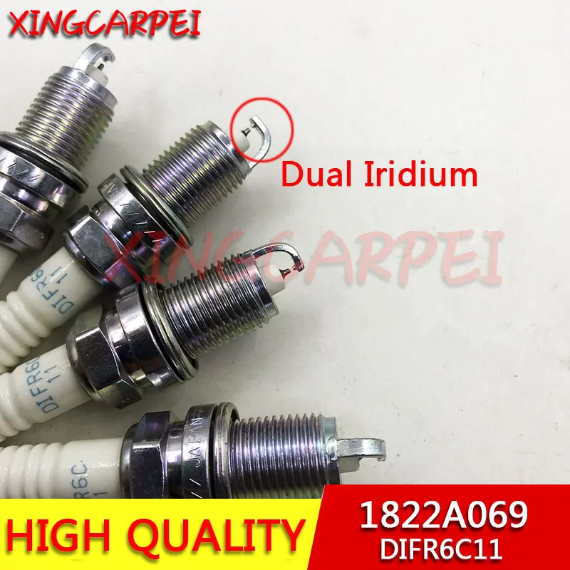10 шт. 1822A069 DIFR6C11 двойная иридиевая Свеча зажигания для 11-14 Mitsubishi RVR 2.0L L4 комплект