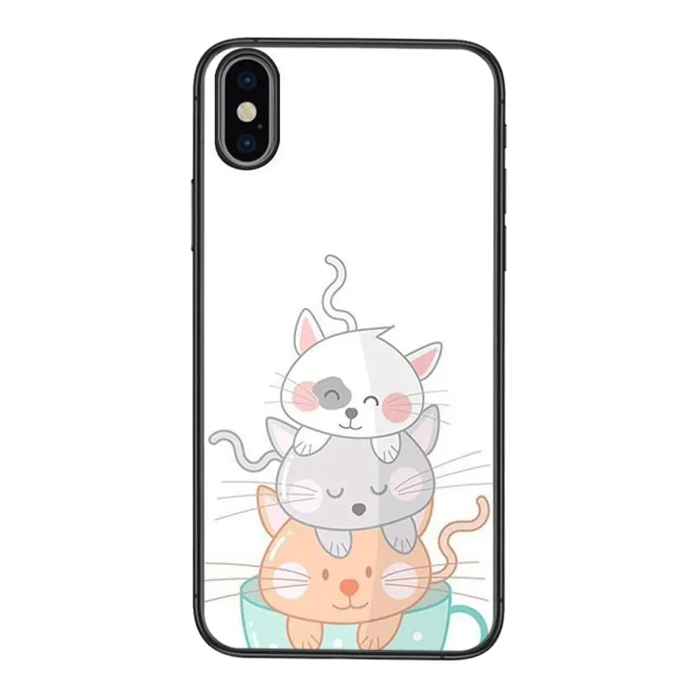 Kawaii Molang мультфильм аниме кот Рисунок для Galaxy Note 20 10 9 8 Lite Pro Ultra M51 M31 M30S A10 A10S A8 A7 A5 J6 J8