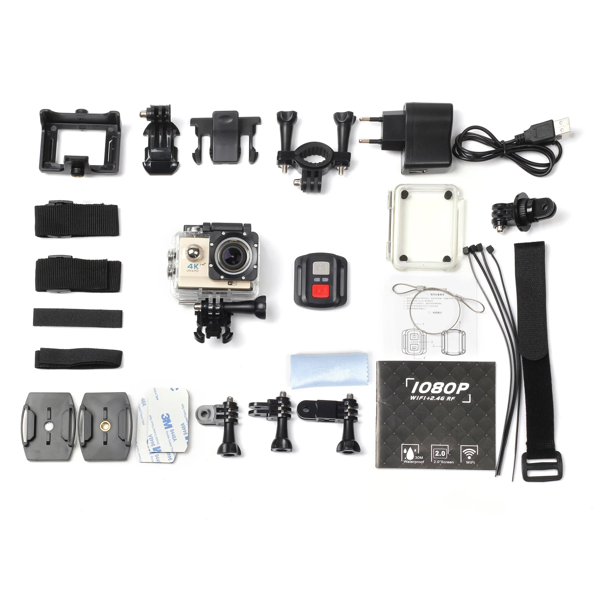 Скидка H16R H9 Экшн-камера Ultra HD 4K 30fps WiFi 2,0 дюйма 170D Подводная Водонепроницаемая видеозапись на шлем Спортивная камера 2,4G