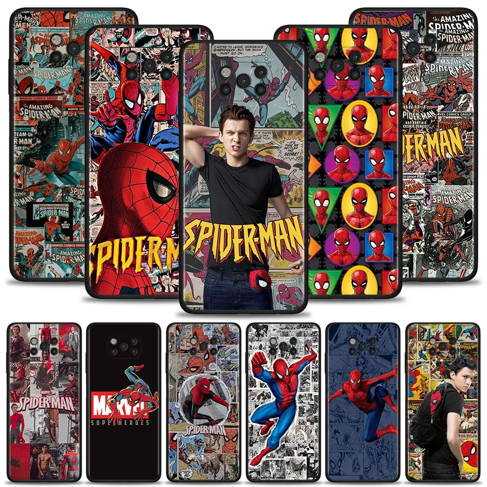 Чехол с комиксами Marvel Человек-паук 3 Питер Паркер для Xiaomi Poco X3 NFC M3 Pro F3 GT F1 Mi Civi 11T 10T