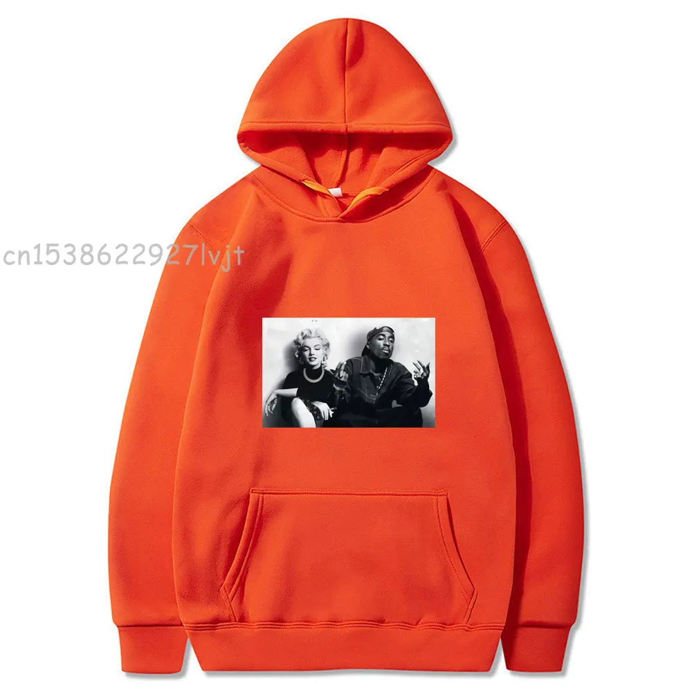2021 модные дизайнерские худи с принтом легенды Тупак Мэрилин Монро Женская
