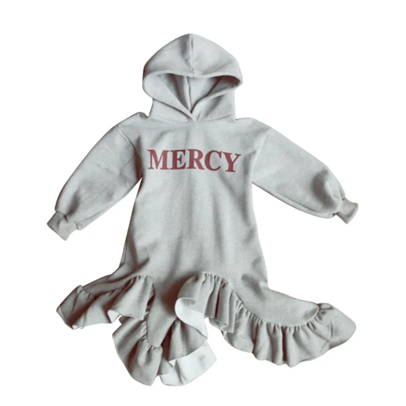 Новое платье для маленьких девочек осень-зима 2020 Детское плотное флисовое