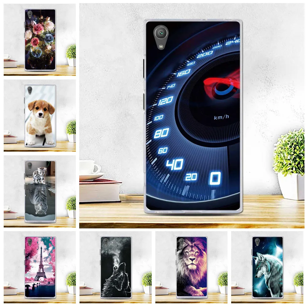 Чехол для Sony Xperia XA1 Plus силиконовый мягкий чехол накладка с рисунком двойной G3412