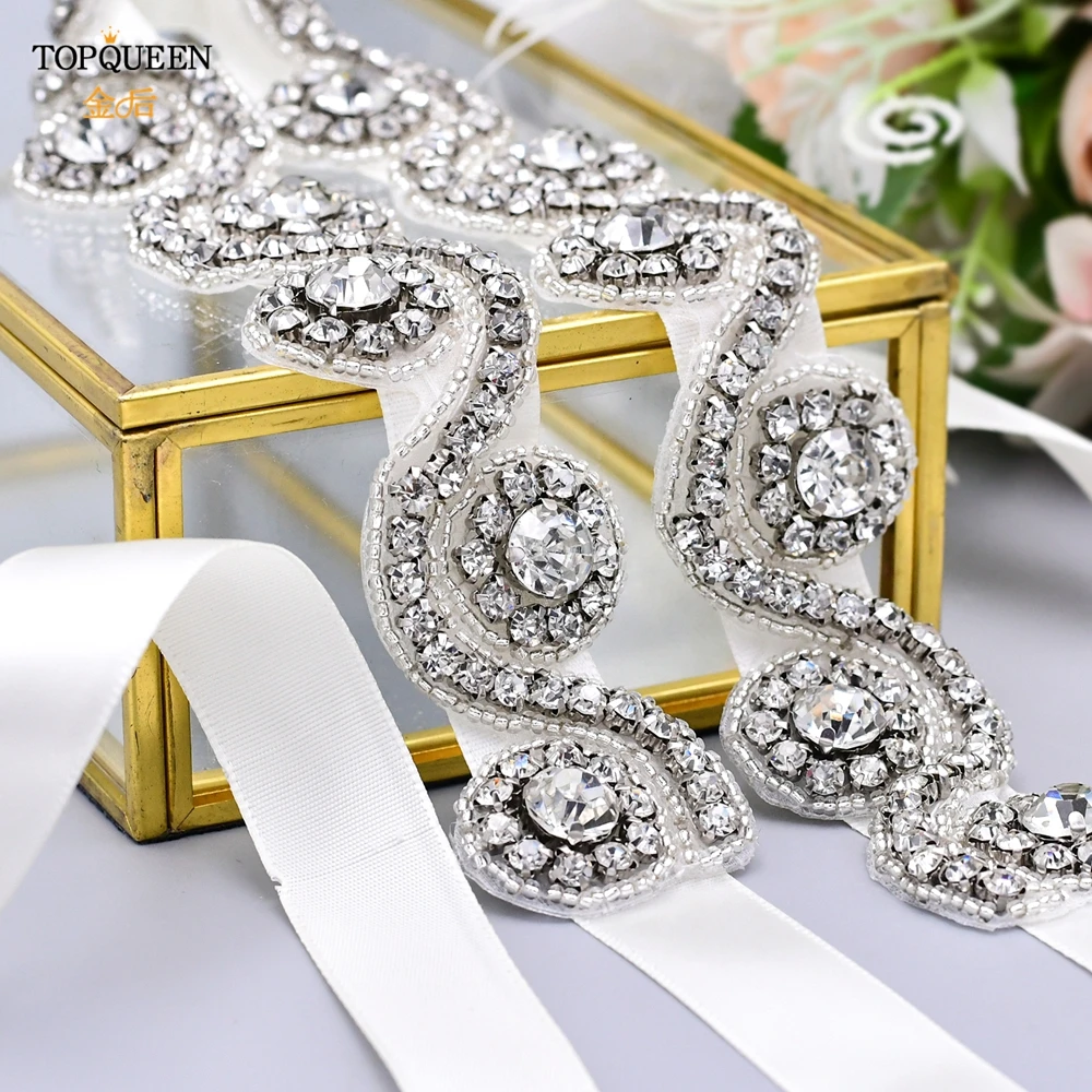 TOPQUEEN S10 алмазные пояса для женщин Свадебные ремни невесты хрустальные стразы