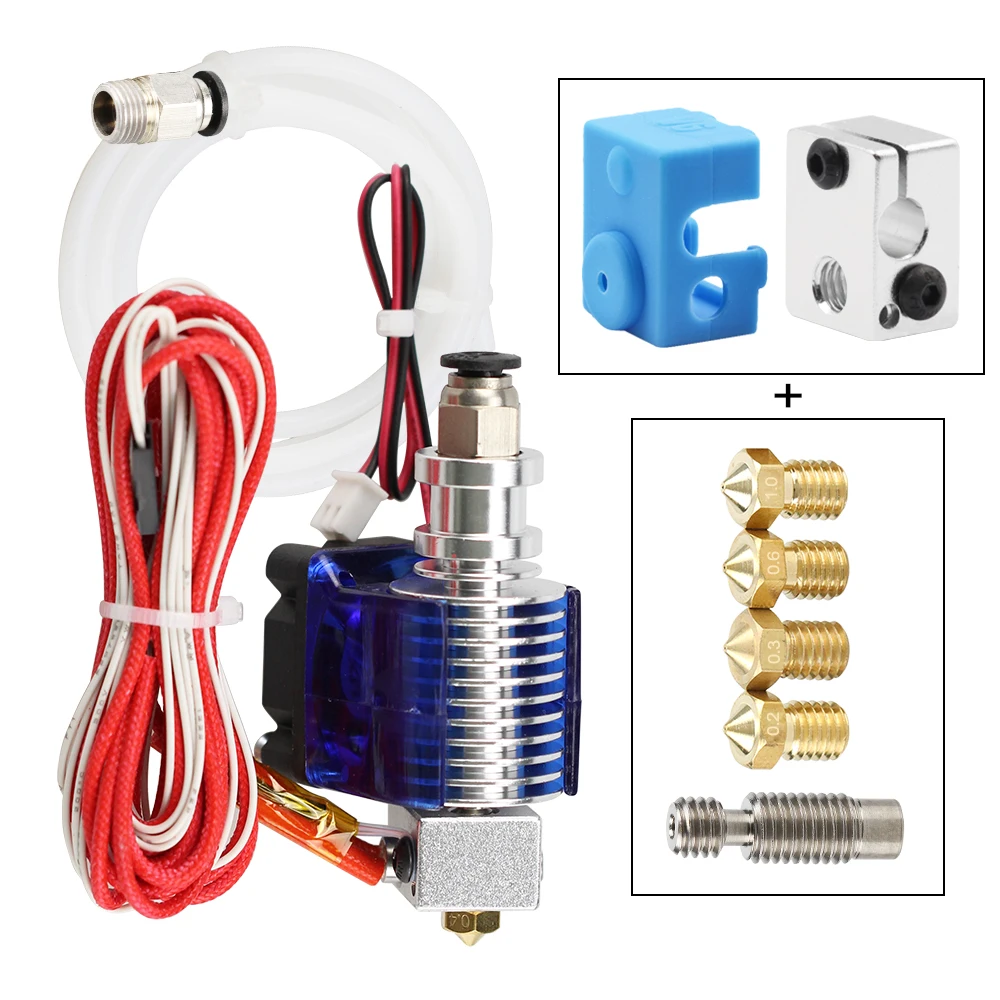 3d принтер J-head Hotend с одним охлаждающим вентилятором для 1,75 мм/3,0 мм 3D v6 Боуден нити Уэйд экструдер 0,4 мм сопло