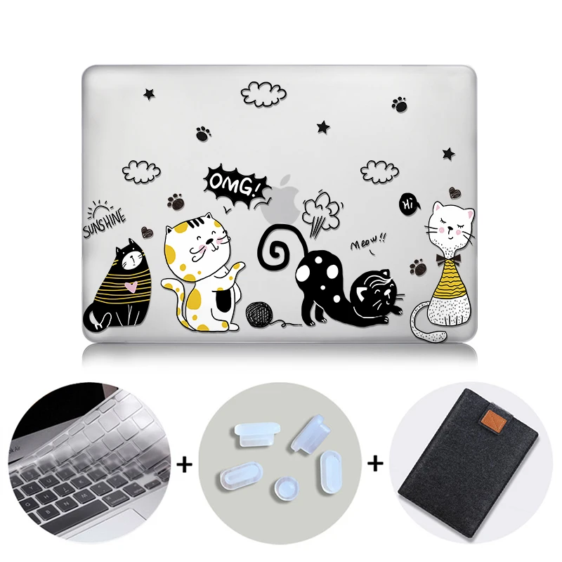 MTT милый мультяшный чехол для macbook air Pro retina 11 12 13 15 Touch Bar Кристальный жесткий чехол для macbook air 13 дюймов чехол для ноутбука - Цвет: MB13