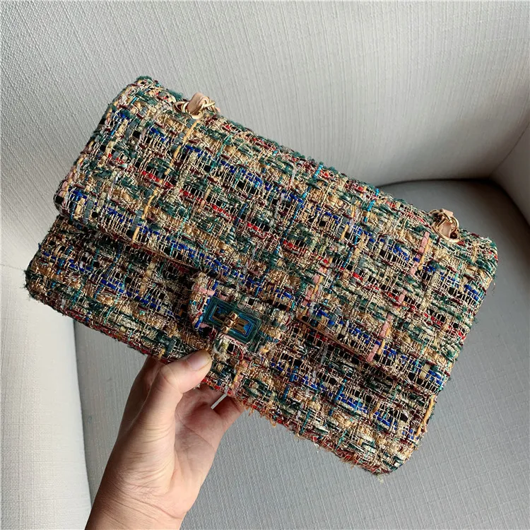 2019 осенняя и зимняя шерстяная тканая сумка маленькая квадратная из овчины