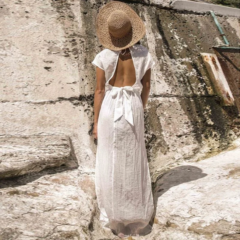 

2021 Beach Dress Long Beach Cover up Vestido largo Verano Mujer Bathing suit Cover ups Beach Sarong Robe de Plage Tunic #Q681