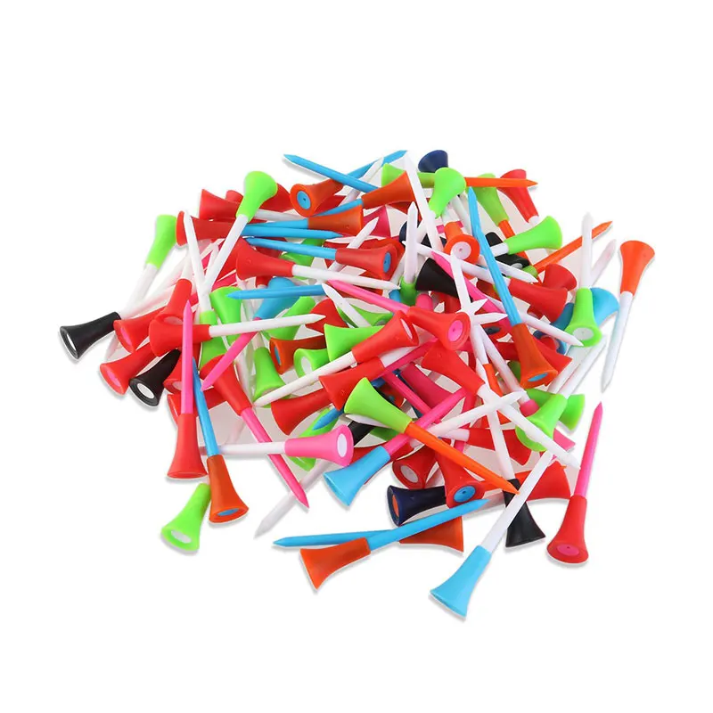 5 шт./лот пластик 73 мм тройники для гольфа Прочная резиновая подушка Топ тройник