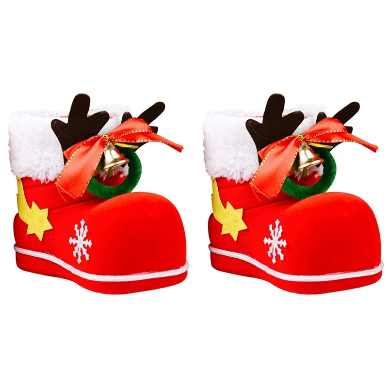 

Подарок на Рождество/конфеты домашний декор для вечеринки, Рождественский Санта-Клаус, ботинки для конфет, детское украшение для рождестве...