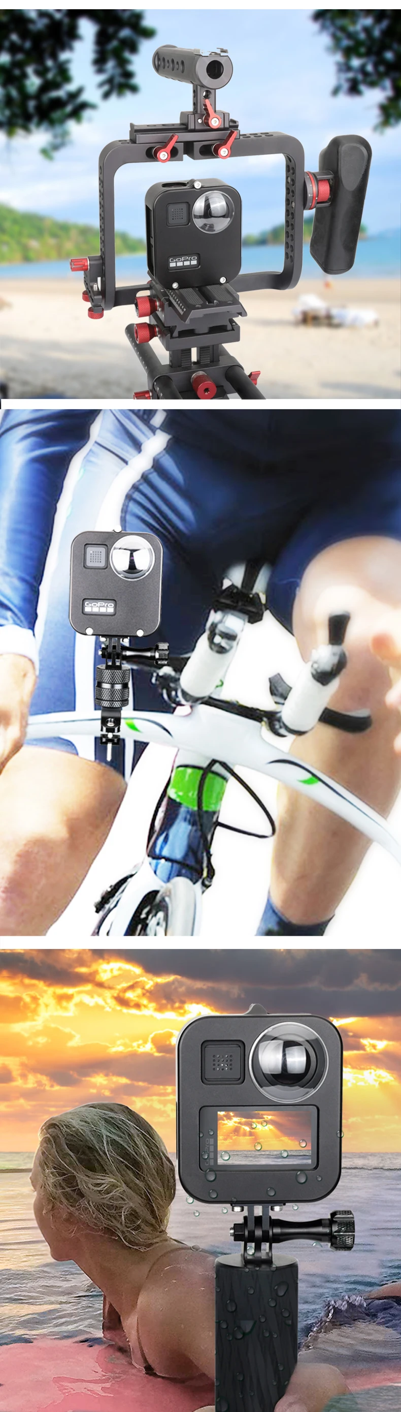 Forevercam алюминиевый защитный чехол для камеры GoPro Max, Gopro Fusion 2 Чехол с объективом