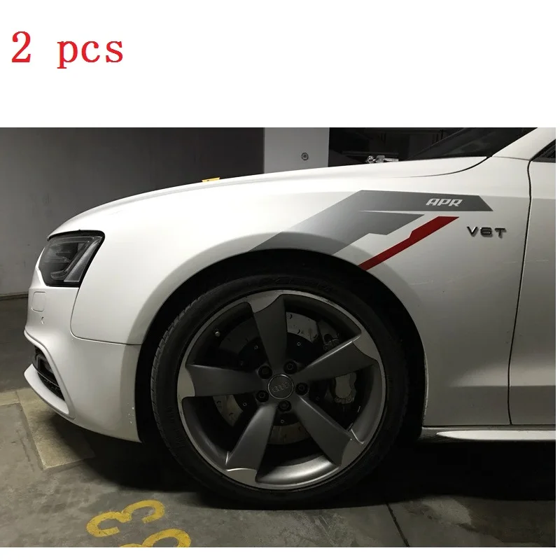 2 pcs Car dedicated APR logo styling sticker fender decals accessories For Audi A1 A3 A4 A5 A6 A7 A8 Q2 Q3 Q5 Q7 TT | Автомобили и
