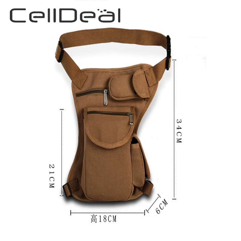 CellDeal Высококачественная многофункциональная хлопковая холщовая поясная сумка