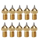 Насадки Mega 20, 10 наборов M6 V5 V6 E3D, Съемные насадки из нержавеющей стали 0,20,30,40,5 мм, детали для 3D-принтера, резьбовые 1,75 мм