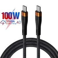 kaiqisj 100w usb c to usb type c cable usbc pd fast charger cord usbc 6a type c cable for xiaomi poco x3 m3 samsung macbook ipad