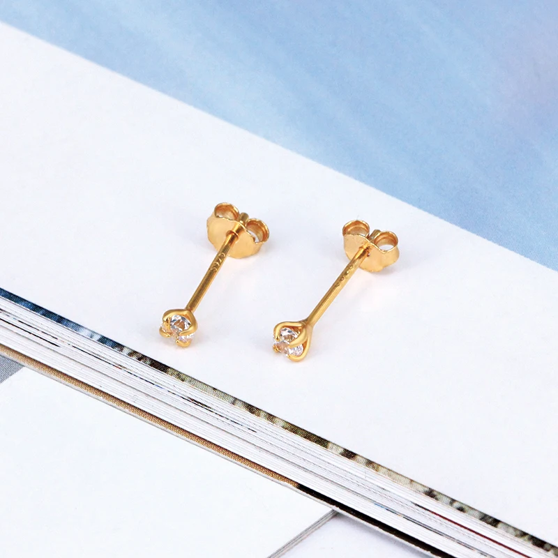 Серьги-гвоздики женские из серебра 925 пробы с фианитами | Украшения и аксессуары