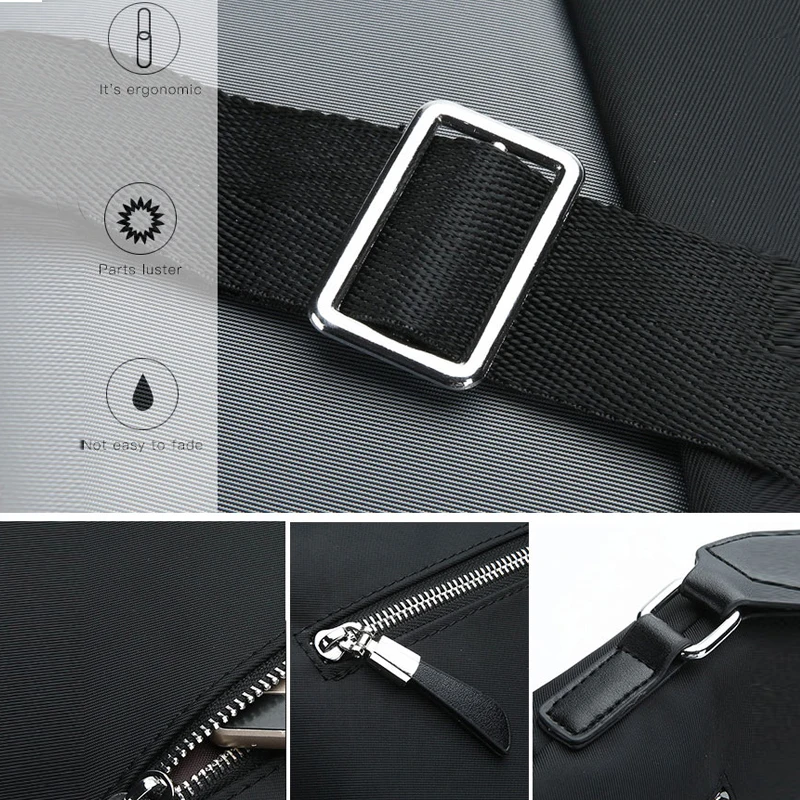 Водоотталкивающая нейлоновая деловая Повседневная сумка через плечо для мужчин