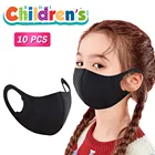 Детские черные маски для детей, тканевые костюмы для Хэллоуина, разноцветная Пылезащитная маска для рта для защиты лица с тушью для ресниц