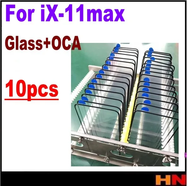 10 шт. оптовая продажа для iPhone X XS XR MAX стекло + OCA вместе ЖК холодного