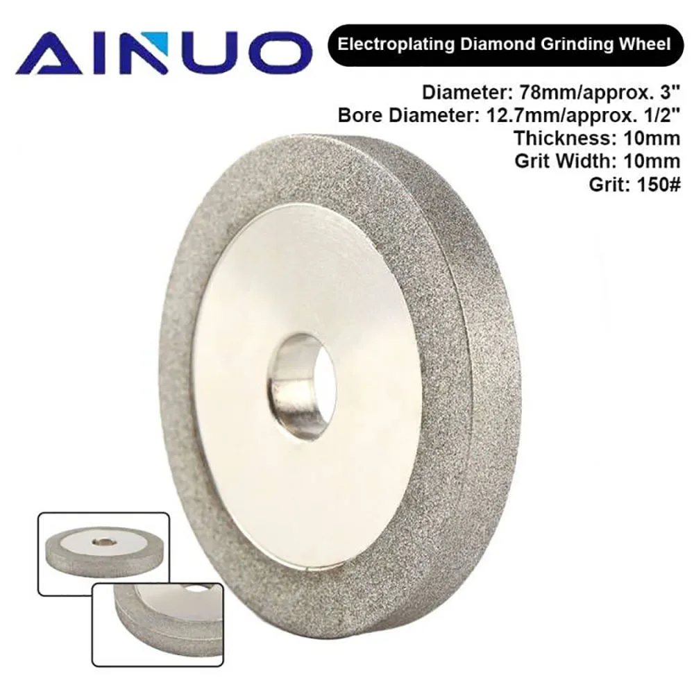 

3" Diamond Grinding Wheel 75mm Abrasive Disc Electroplating Milling Cutter Tool Sharpener Grinder for Carbide File Grinder