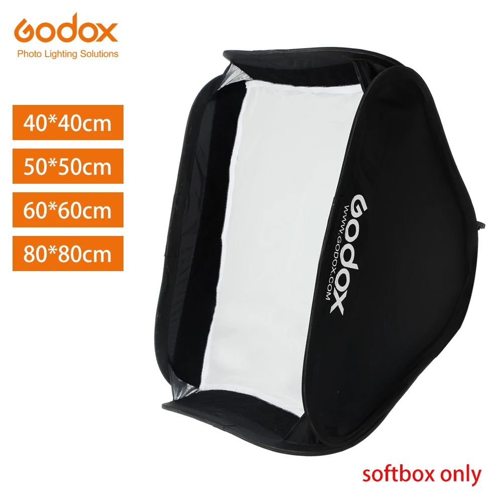 Godox 40x40 см 50x50 60x60 80x80 складной софтбокс для вспышки Speedlite S типа Кронштейн подходит