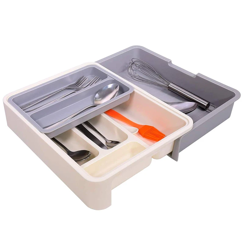 Расширяемый органайзер для кухонных ящиков Регулируемый Маленький столовых