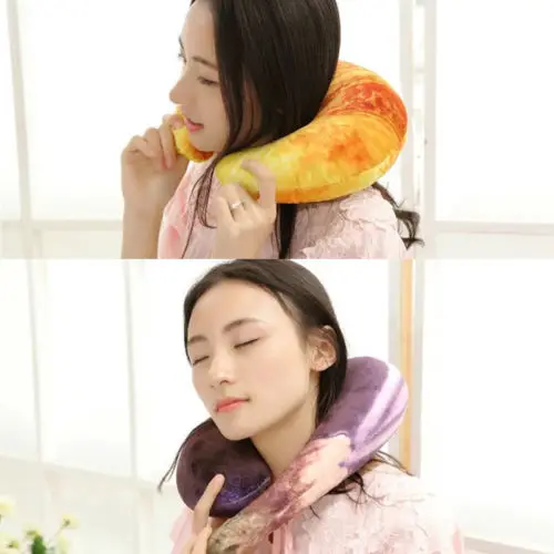 3D креветки u образная креативная Подушка плюшевая подушка для шеи Мягкая