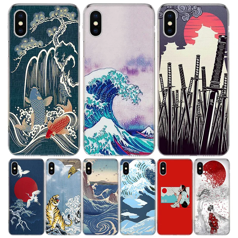 

Tokyo Japanese Art Fashion Phone Case For iPhone 13 12 11 Pro Max 6 X 8 6S 7 Plus XS XR Mini 5S SE 7P 6P Pattern Cover Coque