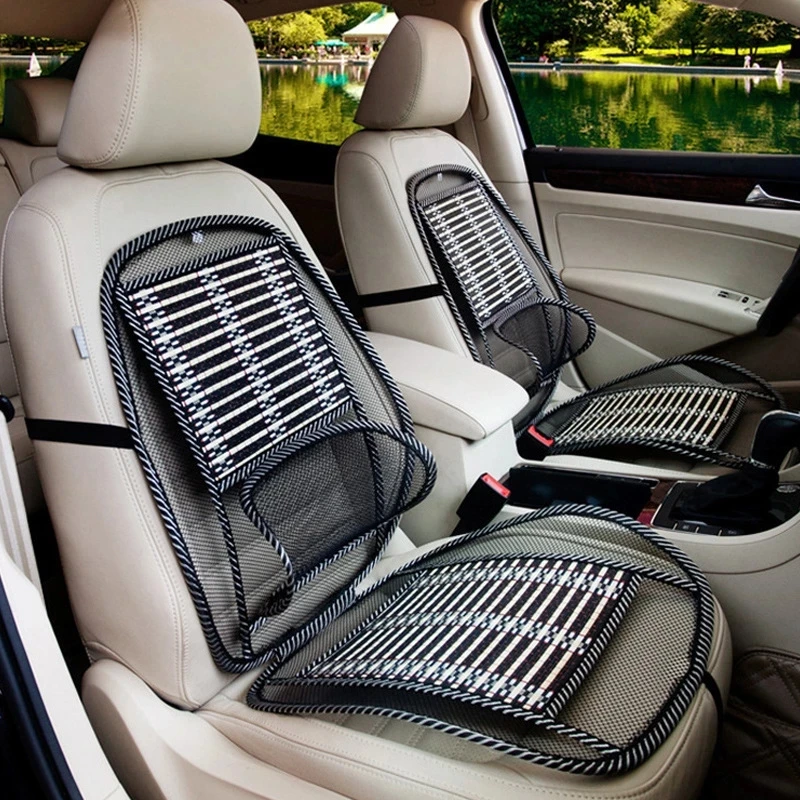 Car Seat Universal Summer Breathable Ventilation Waist Massage Pad Car Seat Cushion Cooling Mat Steel Bamboo Ergonomics Design
