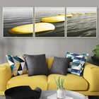 Настенная картина 3 шт. на холсте, черные, белые, желтые камни, скандинавские плакаты и принты, настенные картины для гостиной