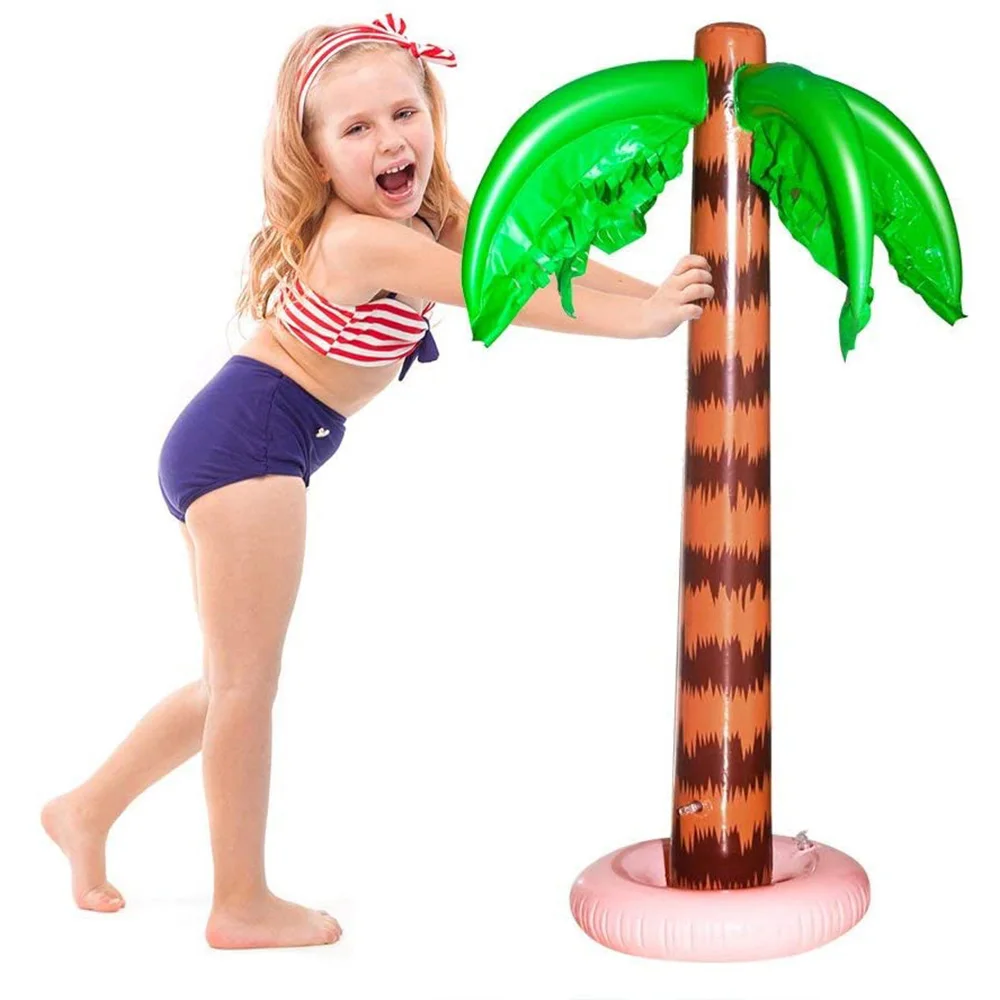 2 Pcs Inflatable Palm Tree 90 Cm Coconut Beach Party Toy Tropical Hawaiian Banquet Decoration Swimming Pool Supplies | Спорт и