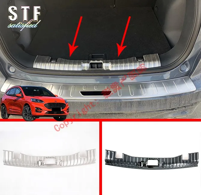 

Stainless Steel Interior Rear Bumper Protectio Trunk Sill Decorative Plate Pedal For Ford Kuga Escape 2020 2021