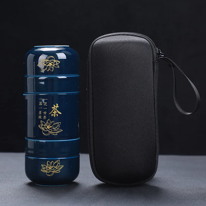 Портативный простой керамический чайник с одной чашкой и четырьмя чашками | Дом