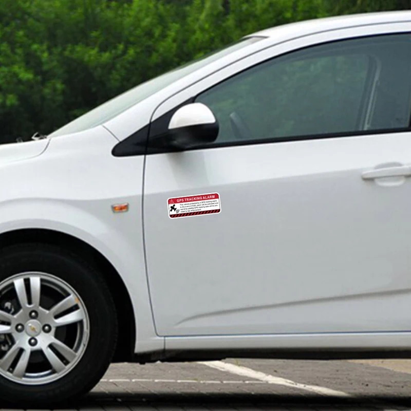 

2Pcs/Set GPS TRACKING ALARM Warning Reflective Car Sticker Vinyl Car Motorcycle Windshield Bumper Decals Car Styling