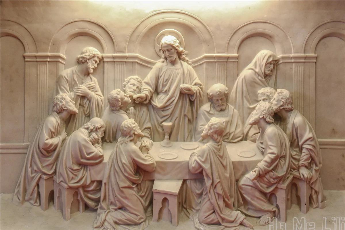 Последний Ужин средневековый цемент античный Иисус Христос Религия от Ho Me Lili