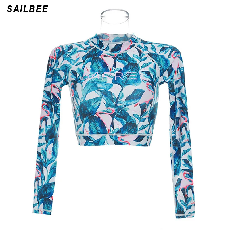 Купальник женский с длинным рукавом купальный костюм рашгардом спортивная