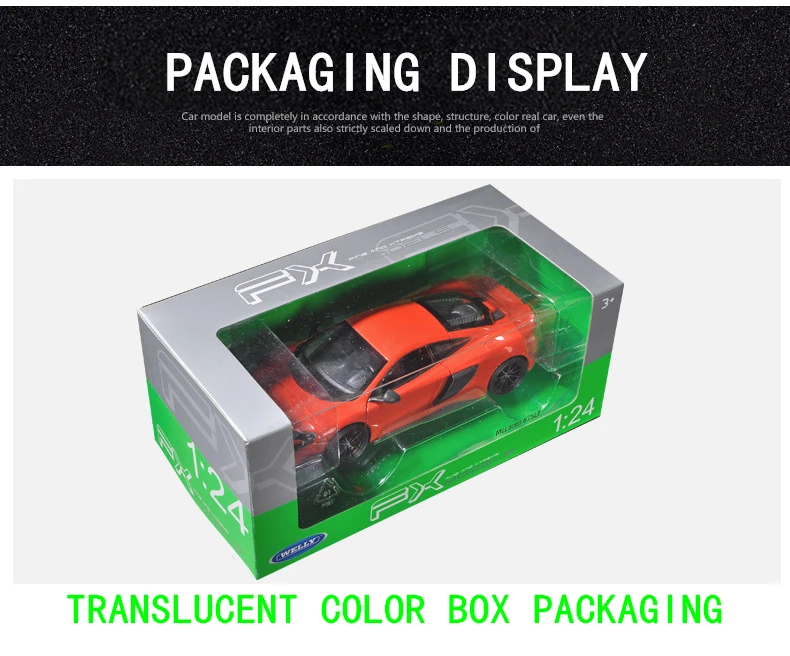 Welly 1:24 mlaren 675LT украшение автомобиля коллекция Подарочная игрушка Литье под давлением модель игрушка для мальчиков