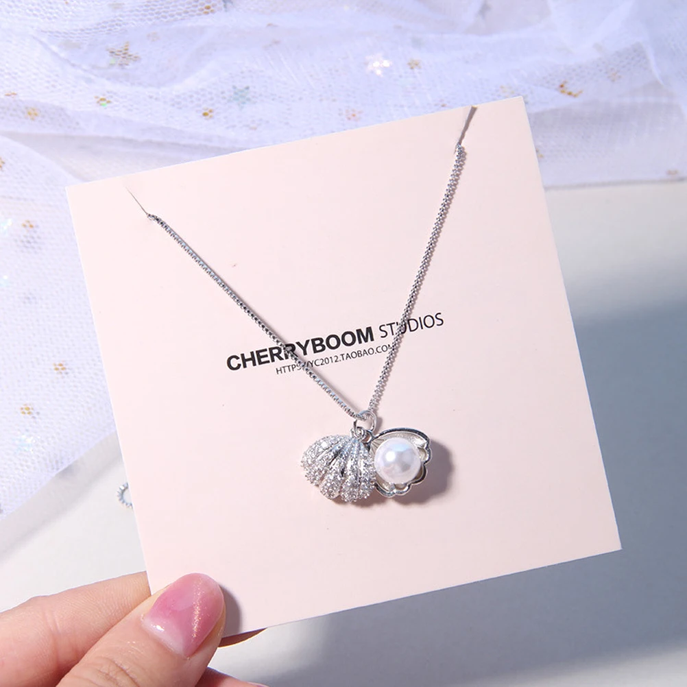 1 шт. серебряное ожерелье с подвеской в виде ракушки Женская мода простой кулон