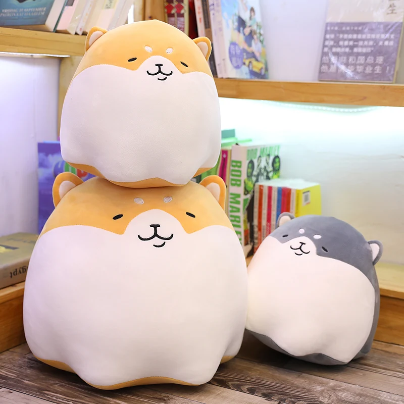 Creative Shiba Inu Plush Pillow Doll Round Corgi Toy Soft Stuffed Cushion Cartoon Animal Kids Upscale Gift | Игрушки и хобби