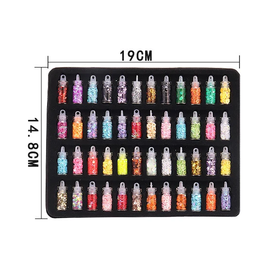 1 набор 48 цветов блестящая пудра блестки бриллианты материал эпоксидная форма