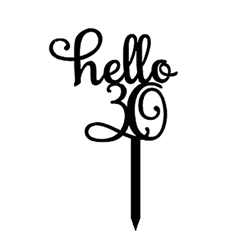 Новинка 2021 черная ручная роспись Hello 18 21 30 40 дюймов оформление для годовщины или