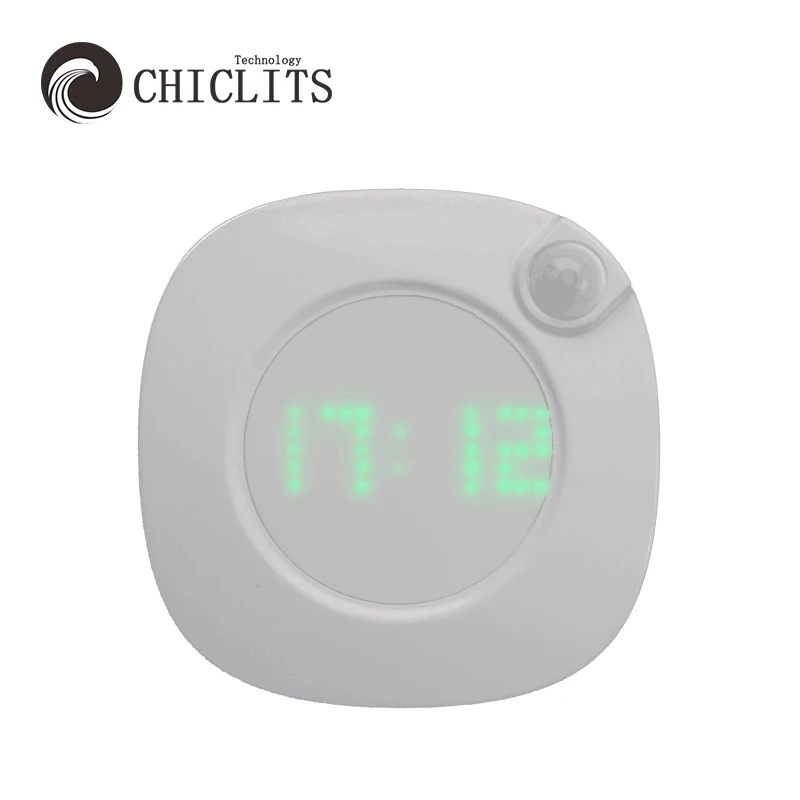 Светодиодный ночник с пассивным инфракрасным датчиком движения и часами для