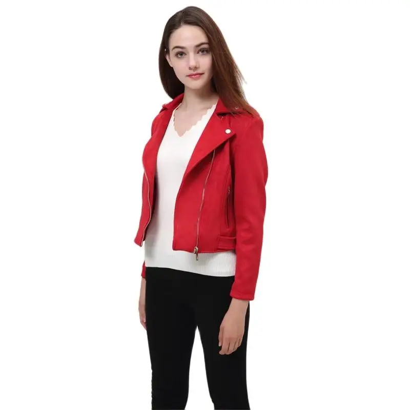 TMODA264 Za Женская осенне-зимняя замшевая куртка из искусственной кожи женская