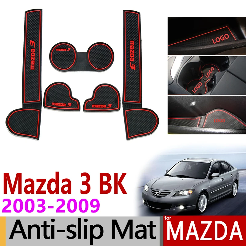 

Anti-Slip Gate Slot Mat Rubber Coaster for Mazda 3 BK 2003 2004 2005 2006 2007 2008 2009 MK1 Mazda3 MPS Accessories Car Stickers