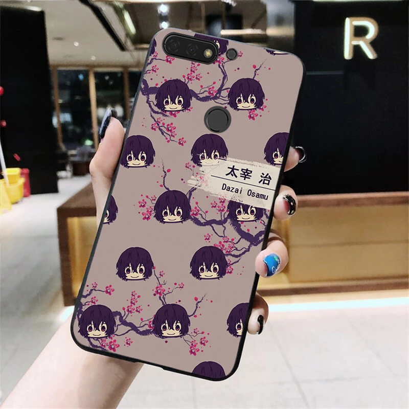 Мягкий чехол-накладка с надписью бродячие псы Bungou для Huawei Honor view 7a5.45&quot 7c5.7inch 8x 8a 8c 9