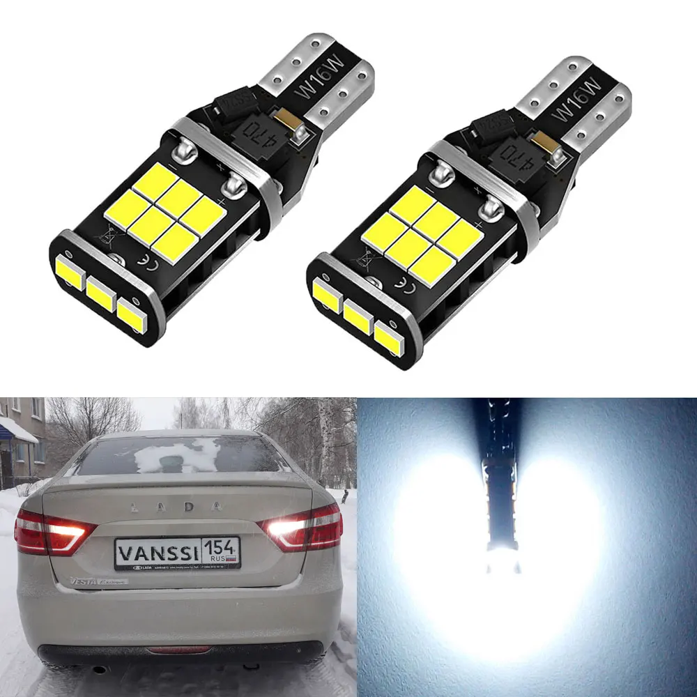 

T20 7443 srck W21/5W LED T10 194 W5W 921 T15 W16W Back up Reverse Light For Lada Vesta Granta Kalina Car Lighting Accessories